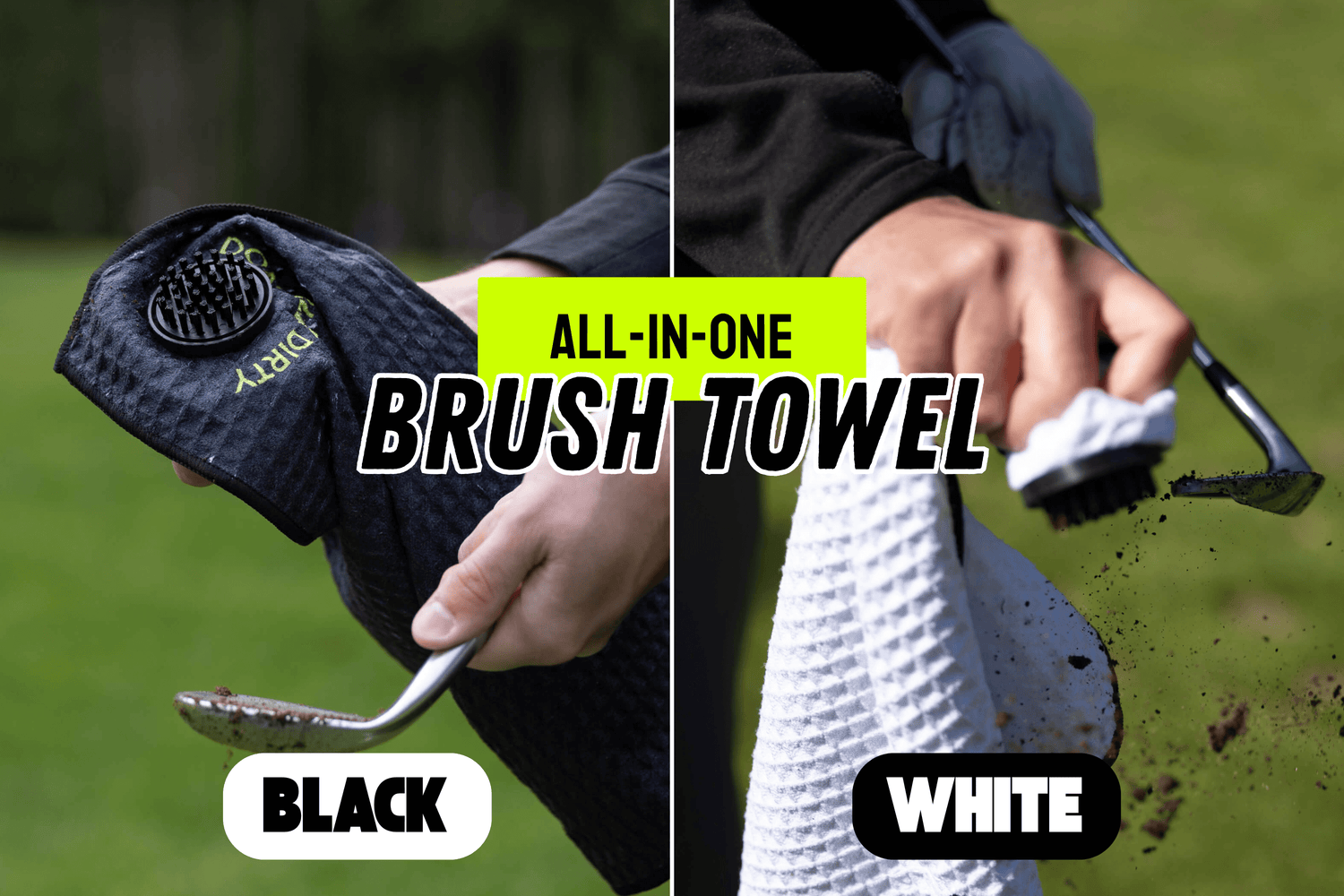 All-in-one golf brush towel | Golf club cleaner