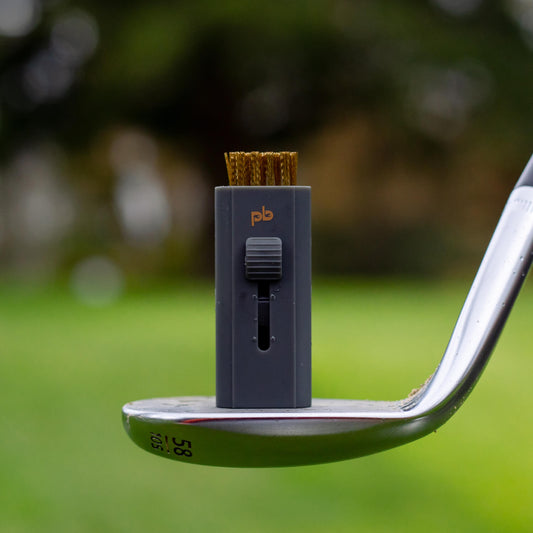 Pocket Brush Golf Club Cleaner Charcoal Orange