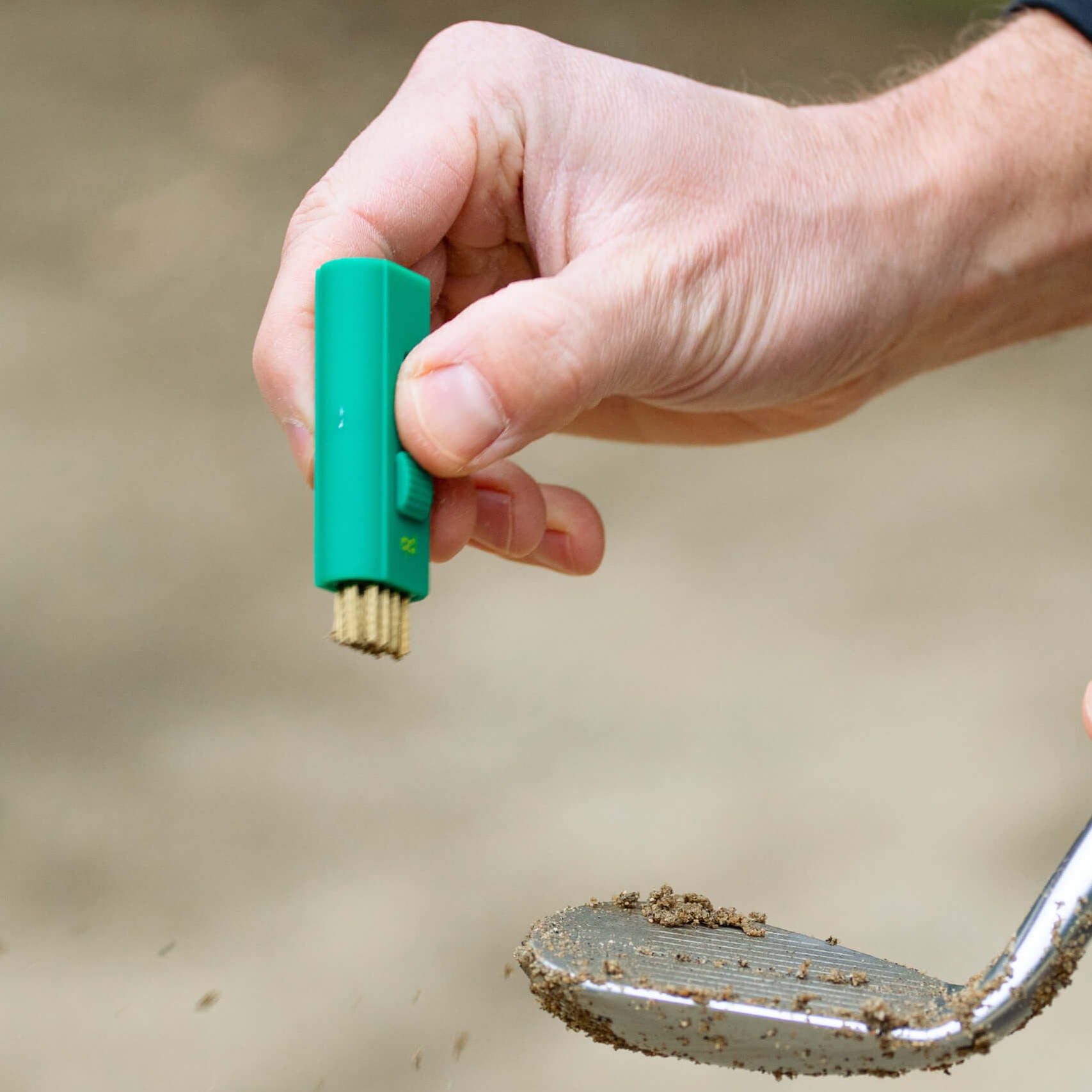 Pocket Brush Golf Club Cleaner Cleaning Brush Masters Green